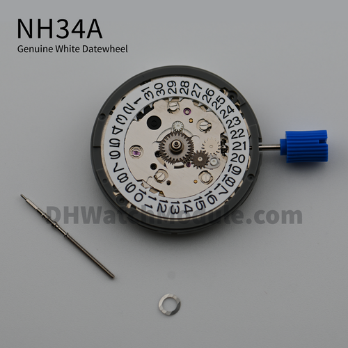 Seiko NH34 GMT White Mechanical Watch Movement (Date/Crown 3H)