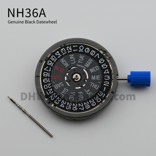 Seiko NH36A Black Mechanical Watch Movement (Date/Crown 3H)