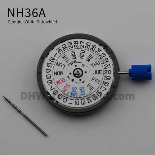 Seiko NH36A White Mechanical Watch Movement (Date/Crown 3H)